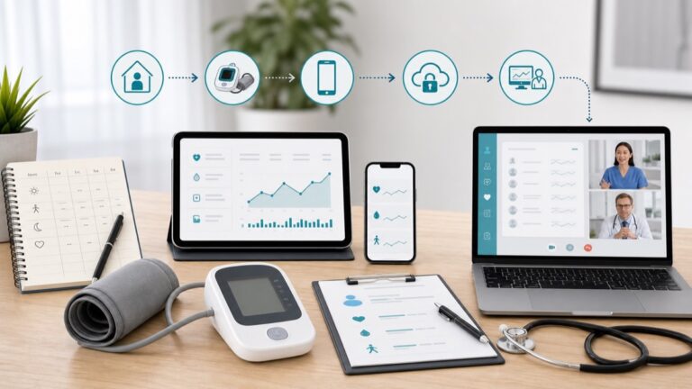 Patient generated blood pressure data for home monitoring and care team review